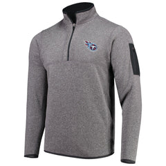 Tennessee Titans Antigua Fortune Quarter-Zip Pullover Jacket - Charcoal - NFL