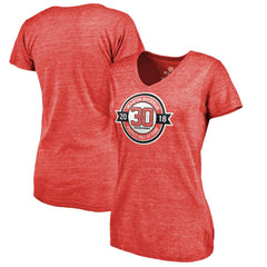 Martin Brodeur New Jersey Devils Fanatics Women's Hall of Fame V-Neck Tri-Blend T-Shirt - Red | Fanatics online