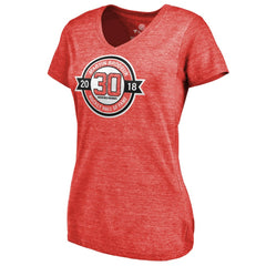 Martin Brodeur New Jersey Devils Fanatics Women's Hall of Fame V-Neck Tri-Blend T-Shirt - Red | Fanatics online