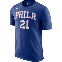 Nike Joel Embiid Philadelphia 76ers Player Name & Number Performance T-Shirt Royal