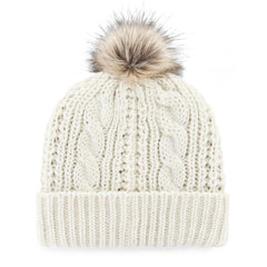 San Francisco 49ers '47 Women's Meeko Cuffed Knit Hat With Pom - White - 47 brand