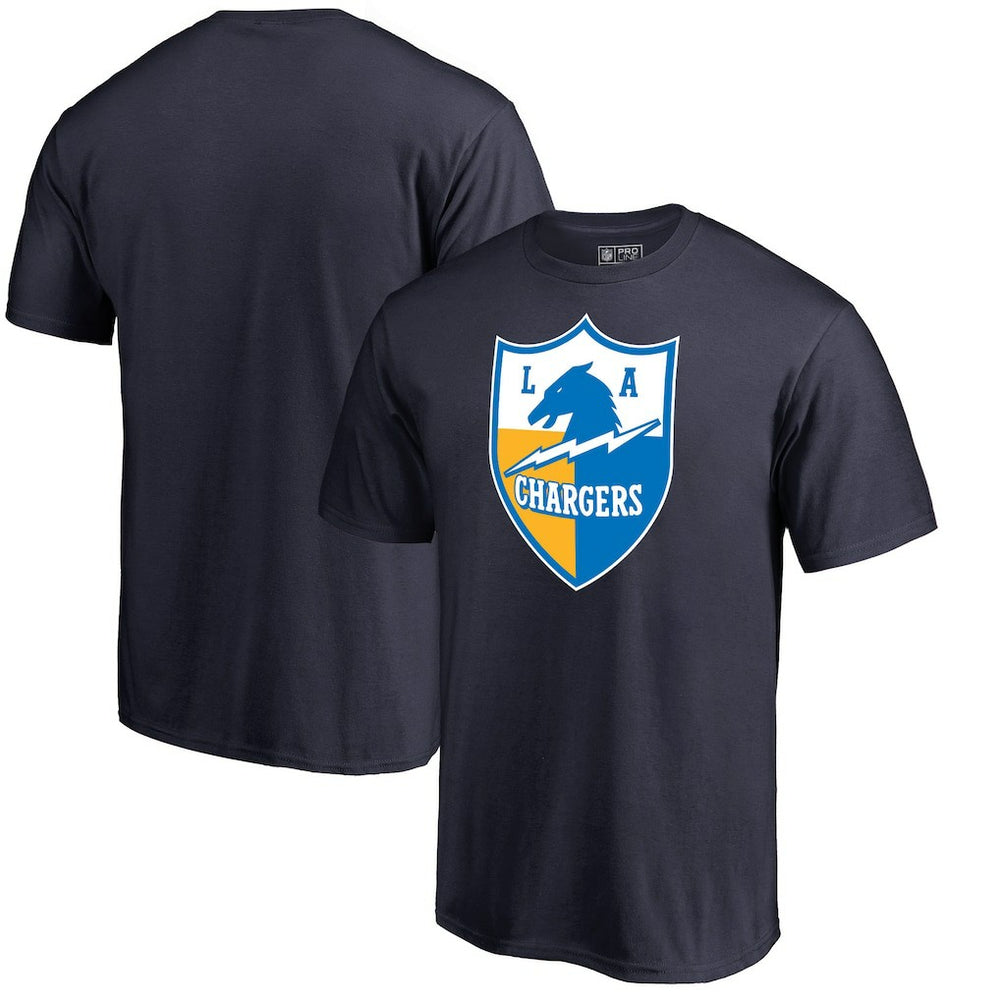 Los Angeles Chargers Vintage Shield Logo T-Shirt - Navy - NFL