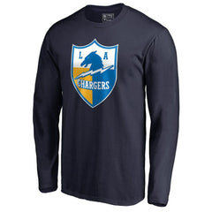 Los Angeles Chargers Vintage Shield Logo Long Sleeve T-Shirt - Navy - NFL