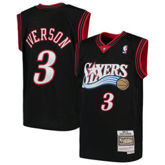 Mitchell & Ness Allen Iverson Philadelphia 76ers Youth Hardwood Classics Swingman Throwback Jersey Black