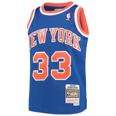Mitchell & Ness Patrick Ewing New York Knicks Youth Hardwood Classics Swingman Throwback Jersey Blue
