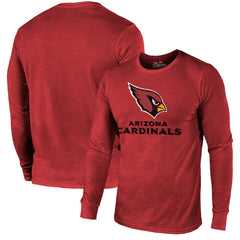Arizona Cardinals Majestic Threads Lockup Tri-Blend Long Sleeve T-Shirt - Cardinal - NFL