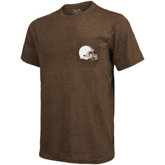 Cleveland Browns Majestic Threads Tri-Blend Pocket T-Shirt - Brown - NFL