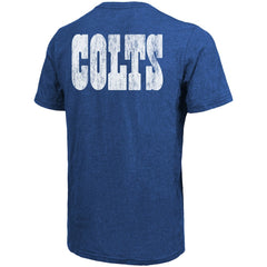 Indianapolis Colts Majestic Threads Tri-Blend Pocket T-Shirt - Heathered Royal - NFL