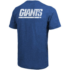 New York Giants Majestic Threads Tri-Blend Pocket T-Shirt - Heathered Royal - NFL
