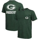 Green Bay Packers Majestic Threads Tri-Blend Pocket T-Shirt - Heathered Green - NFL