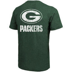 Green Bay Packers Majestic Threads Tri-Blend Pocket T-Shirt - Heathered Green - NFL