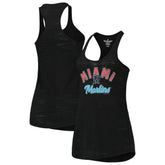 Miami Marlins Soft as a Grape Women's Multi-Count Tri-Blend Tank Top Discount