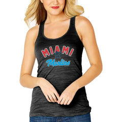 Miami Marlins Soft as a Grape Women's Multi-Count Tri-Blend Tank Top Discount