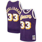 Mitchell & Ness Kareem Abdul-Jabbar Los Angeles Lakers Hardwood Classics Swingman Jersey Purple