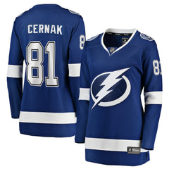 Erik Cernak Tampa Bay Lightning Fanatics Women's Home Breakaway Player Jersey - Blue | Fanatics Clearance