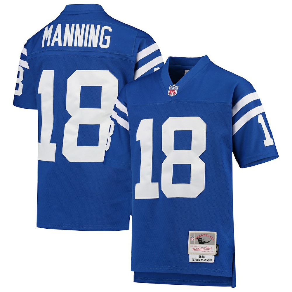 Peyton Manning Indianapolis Colts Youth 1998 Legacy Retired Player Jersey - Royal - Mitchell & Ness