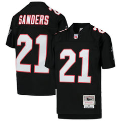 Deion Sanders Atlanta Falcons Youth 1992 Legacy Retired Player Jersey - Black - Mitchell & Ness