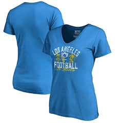 Los Angeles Chargers Women's Hometown Collection LA Football V-Neck T-Shirt - Powder Blue - NFL