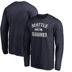Seattle Seahawks Victory Arch Long Sleeve T-Shirt - College Navy - NFL