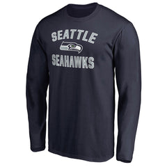 Seattle Seahawks Victory Arch Long Sleeve T-Shirt - College Navy - NFL