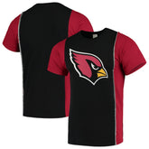 Arizona Cardinals Refried Apparel Sustainable Upcycled Split T-Shirt - Black/Cardinal - NFL