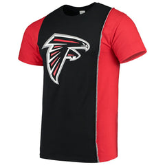 Atlanta Falcons Refried Apparel Sustainable Upcycled Split T-Shirt - Black/Red - NFL