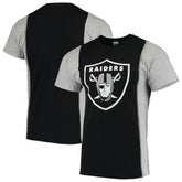Las Vegas Raiders Refried Apparel Sustainable Upcycled Split T-Shirt - Black/Silver - NFL