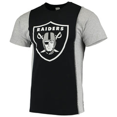 Las Vegas Raiders Refried Apparel Sustainable Upcycled Split T-Shirt - Black/Silver - NFL