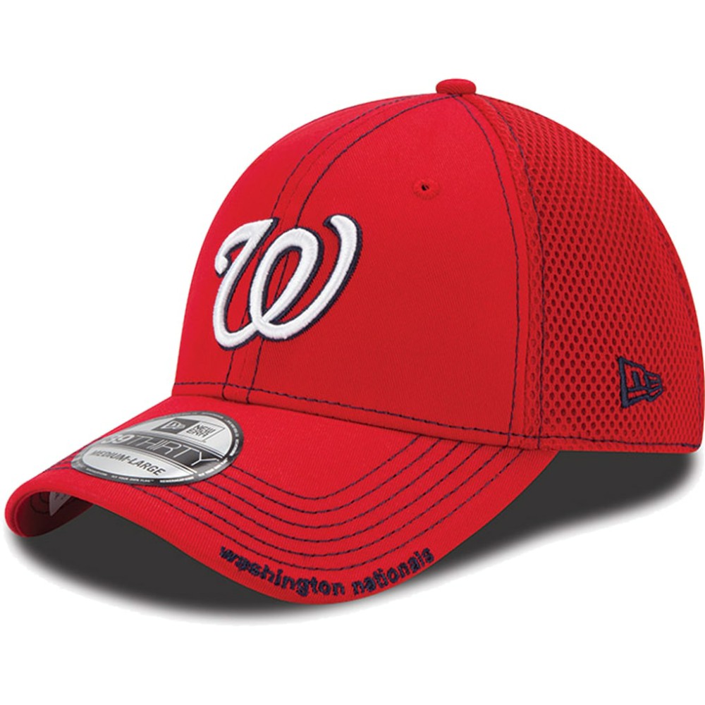 New Era Washington Nationals Red Neo 39THIRTY Stretch Fit Hat Outlet