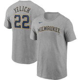 Christian Yelich Milwaukee Brewers Nike Name & Number T-Shirt Sale