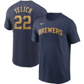 Christian Yelich Milwaukee Brewers Nike Name & Number T-Shirt Discount