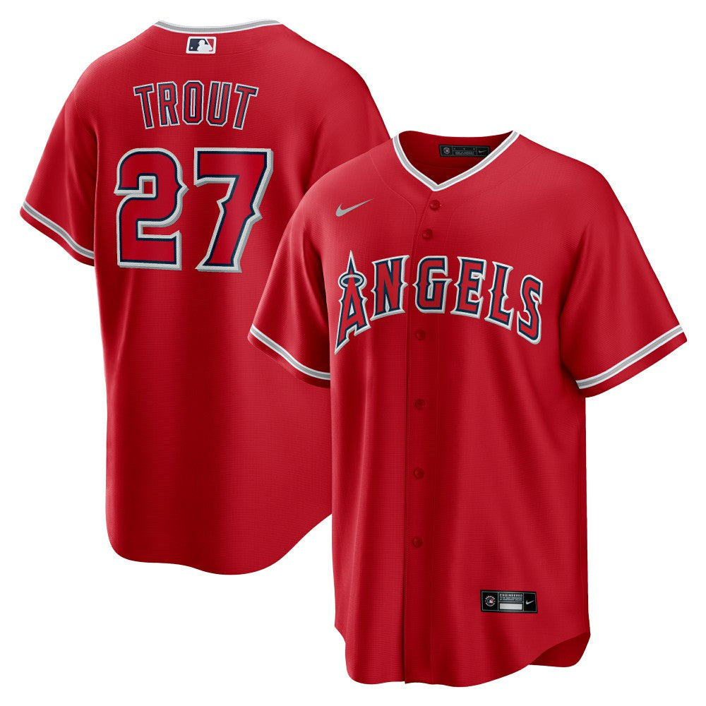 Mike Trout Los Angeles Angels Nike Alternate Replica Player Name Jersey Near Me