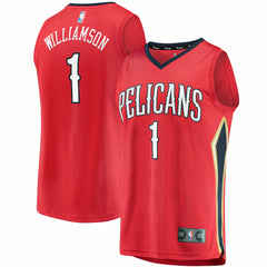 Fanatics Zion Williamson New Orleans Pelicans Replica Fast Break Jersey Red Statement Edition