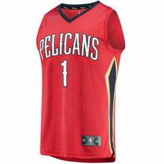 Fanatics Zion Williamson New Orleans Pelicans Replica Fast Break Jersey Red Statement Edition