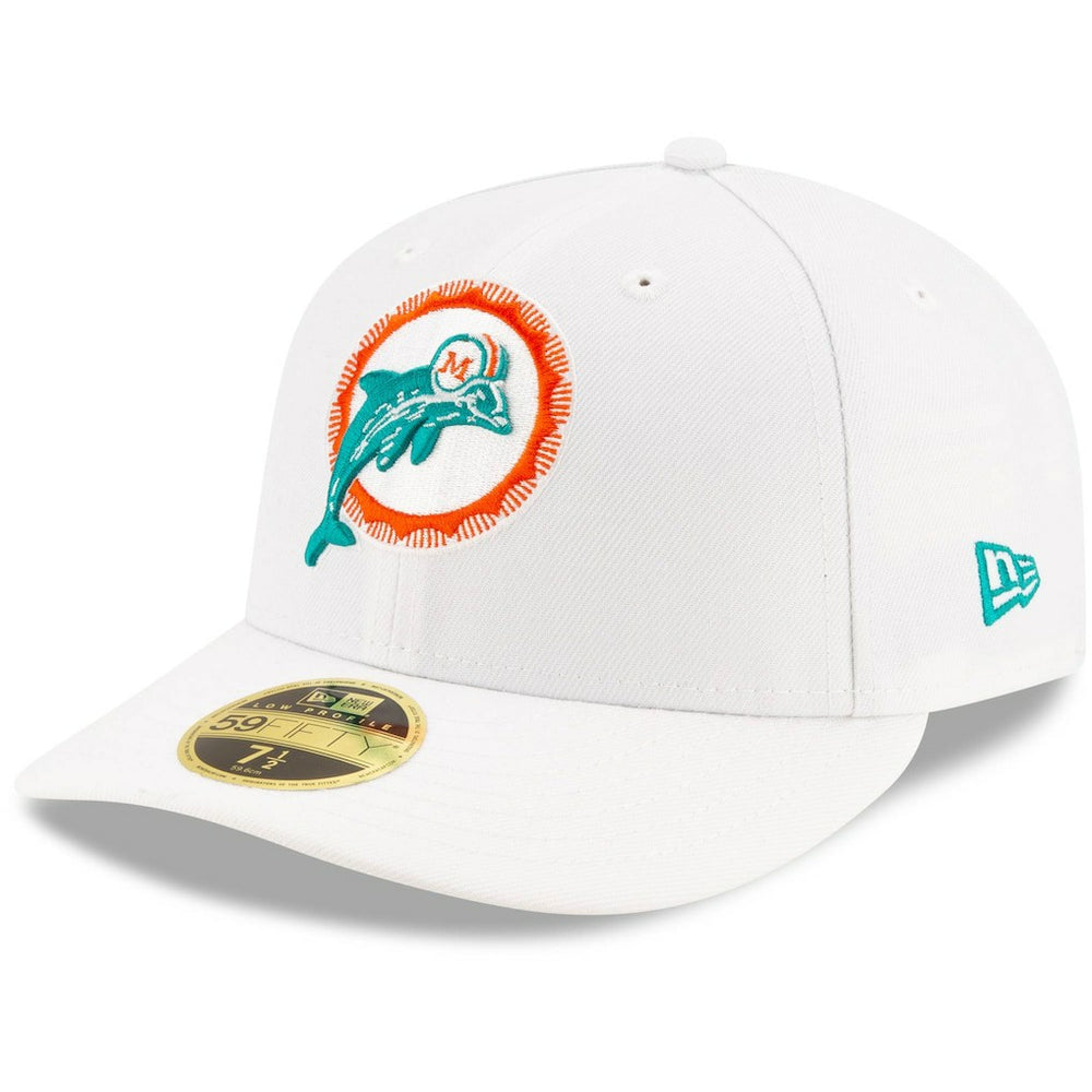 Miami Dolphins New Era Omaha Low Profile 59FIFTY Fitted Hat - White - NFL