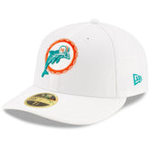 Miami Dolphins New Era Omaha Low Profile 59FIFTY Fitted Hat - White - NFL
