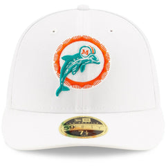 Miami Dolphins New Era Omaha Low Profile 59FIFTY Fitted Hat - White - NFL