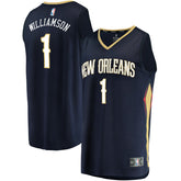 Fanatics Zion Williamson New Orleans Pelicans Youth Replica Fast Break Jersey Navy Icon Edition