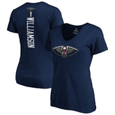 Fanatics Zion Williamson New Orleans Pelicans Women's 2019 NBA Draft Playmaker Name & Number V-Neck T-Shirt Navy