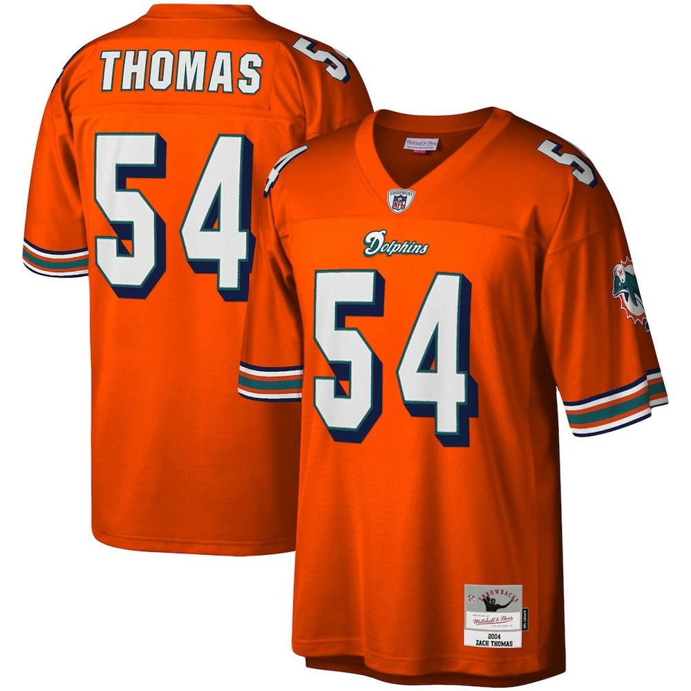 Zach Thomas Miami Dolphins Legacy Replica Jersey - Orange - Mitchell & Ness