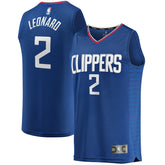 Fanatics Kawhi Leonard LA Clippers Youth 2019/20 Fast Break Replica Jersey Blue Icon Edition