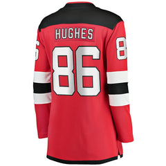 Jack Hughes New Jersey Devils Fanatics Women's Home Breakaway Jersey - Red | Fanatics Clearance