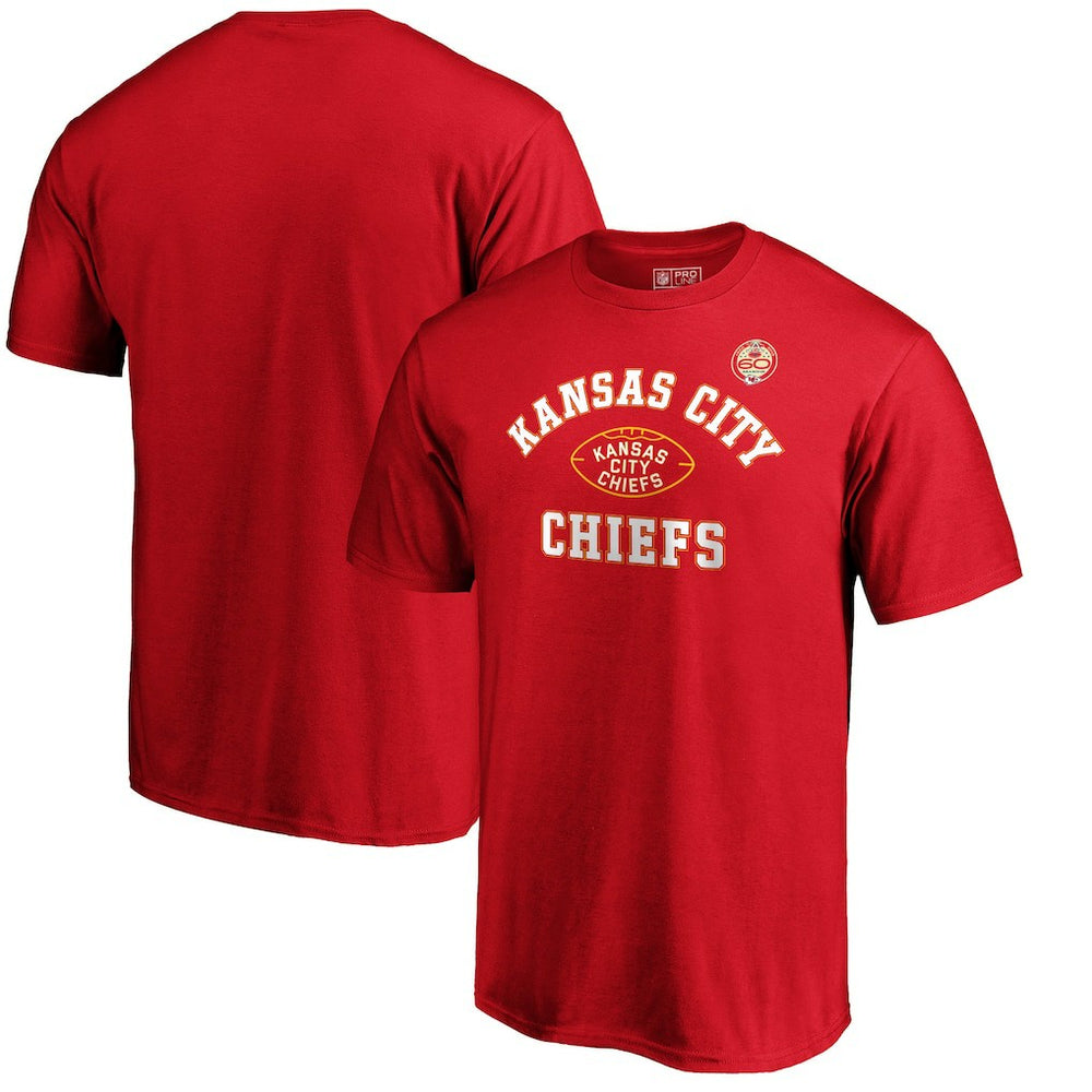 Kansas City Chiefs 60th Season Logo Arc T-Shirt - Red - NFL