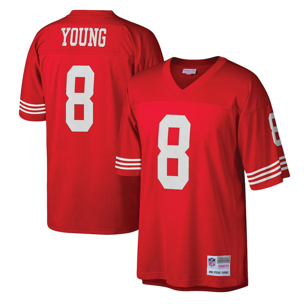 Steve Young San Francisco 49ers Legacy Replica Jersey - Scarlet - Mitchell & Ness