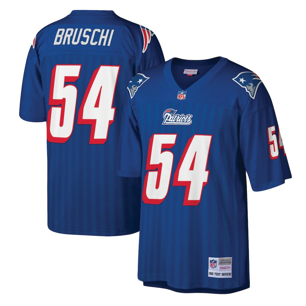 Tedy Bruschi New England Patriots Legacy Replica Jersey - Royal - Mitchell & Ness