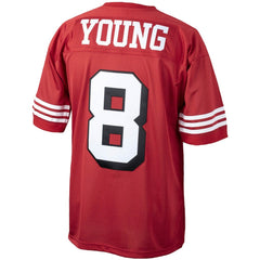 Steve Young San Francisco 49ers 1994 Authentic Throwback Retired Player Jersey - Scarlet - Mitchell & Ness