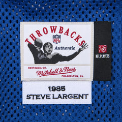 Steve Largent Seattle Seahawks 1985 Authentic Throwback Retired Player Jersey - Royal - Mitchell & Ness