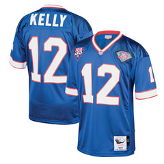 Jim Kelly Buffalo Bills 1994 Authentic Throwback Retired Player Jersey - Royal - Mitchell & Ness