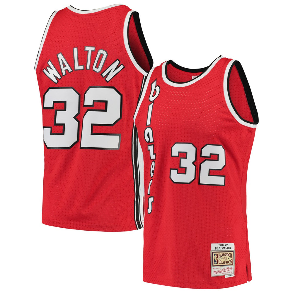 Mitchell & Ness Bill Walton Portland Trail Blazers 1976/77 Hardwood Classics Swingman Jersey Red