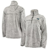 Carolina Panthers G-III 4Her by Carl Banks Women's Sherpa Quarter-Zip Pullover Jacket - Gray - NFL